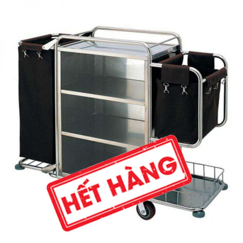 Xe đẩy dọn buồng phòng inox 304