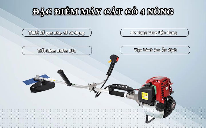 Đặc điểm máy cắt cỏ cầm tay nòng 40
