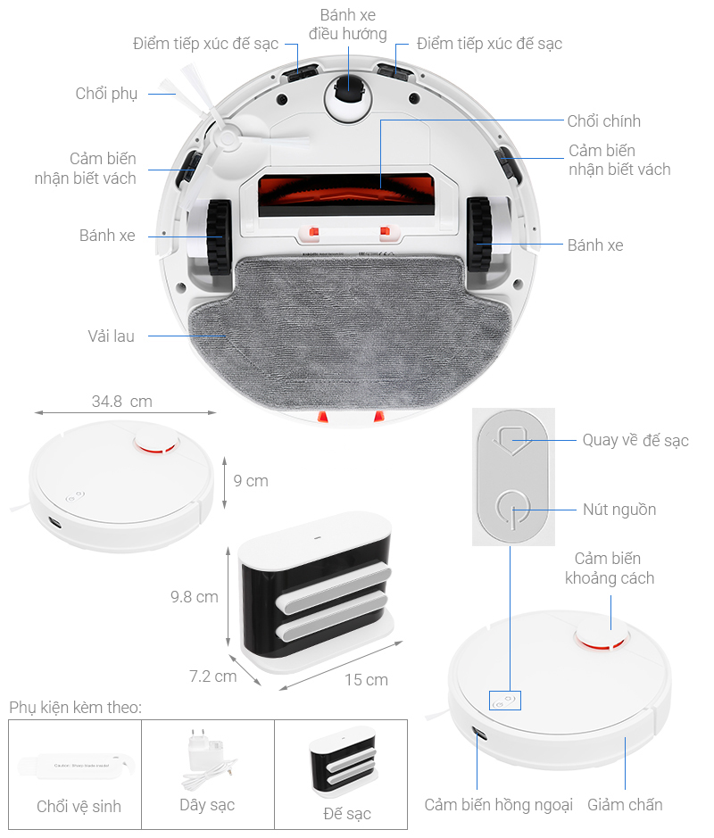 Robot Hút Bụi Lau Nhà Xiaomi Vacuum S10