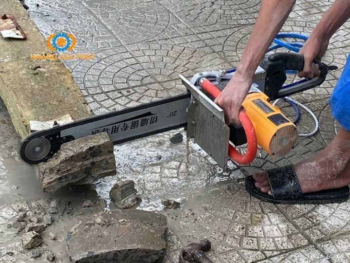 Máy cưa xích cắt bê tông bán chạy