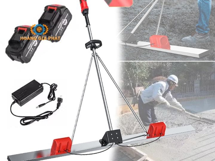 Máy đầm thước chạy pin nhỏ gọn, linh hoạt khi sử dụng