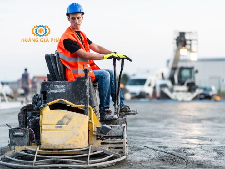 Máy xoa nền bê tông đôi