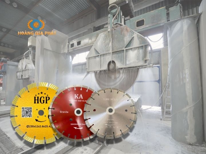 Lưỡi cắt, đĩa cắt đá giúp cắt, gia công đá cho các công trình xây dựng, trang trí hiệu quả